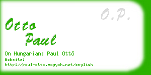 otto paul business card